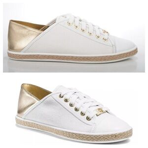 MICHAEL Michael Kors
Lace Up Espadrille Sneakers - Kristy Metallic Size 7 M